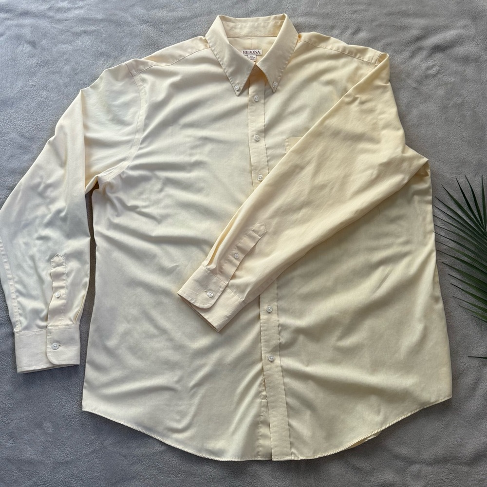 Merona Men's Cream Button Down Shirt